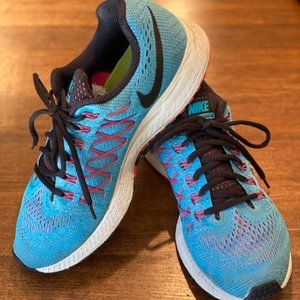Nike - Air Zoom Pegasus 32 Blue Lagoon Sunset Glow Pink - Womens 9